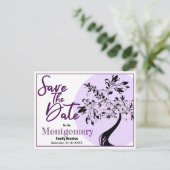 Family Wiedersehen Save the Date Trendy Ankündigun Postkarte (Stehend Vorderseite)