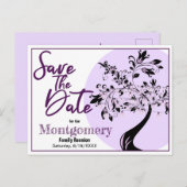 Family Wiedersehen Save the Date Trendy Ankündigun Postkarte (Vorne/Hinten)