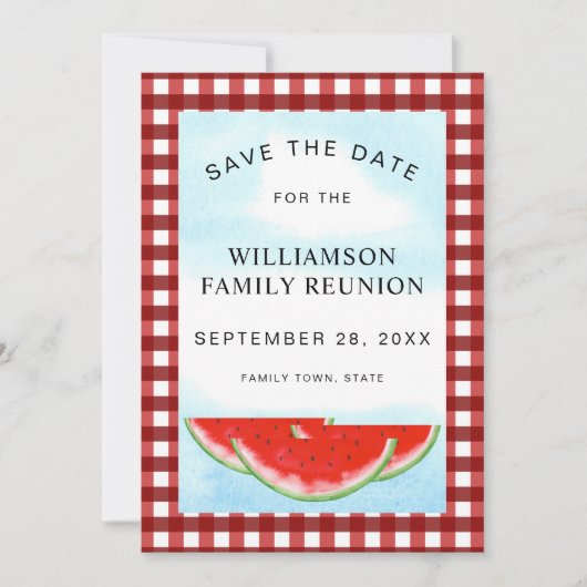 Family Wiedersehen Save the Date Watermelon (Vorderseite)