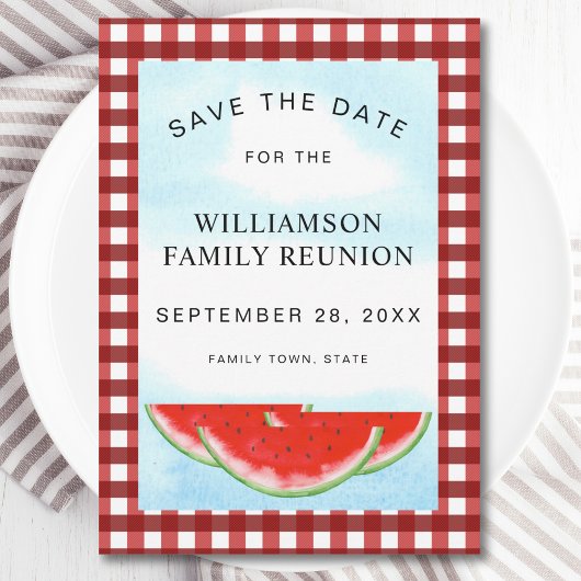 Family Wiedersehen Save the Date Watermelon