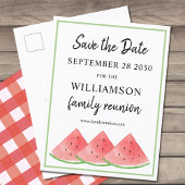 Family Wiedersehen Save the Date Watermelon Ankündigungspostkarte