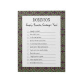 Family Wiedersehen Scavenger Hunt Mardi Gras Notizblock (Rotiert)