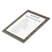 Family Wiedersehen Scavenger Hunt Mardi Gras Notizblock (angewinkelt)