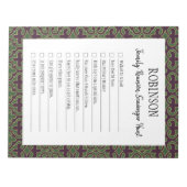 Family Wiedersehen Scavenger Hunt Mardi Gras Notizblock (Vorderseite)