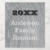 Family Wiedersehen Silver Jährlicher Abend-Dinner Weinetikett (Einzelnes Label)