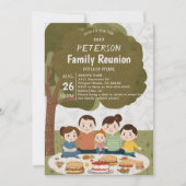 Family Wiedersehen Spring Summer Fall Potluck Picn Einladung (Vorderseite)