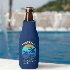 Family Wiedersehen Summer Beach Palm Trees Blue Flaschenkühler