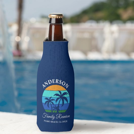 Family Wiedersehen Summer Beach Palm Trees Blue Flaschenkühler