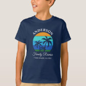 Family Wiedersehen Summer Beach Palm Trees Boys Bl T-Shirt (Vorderseite)