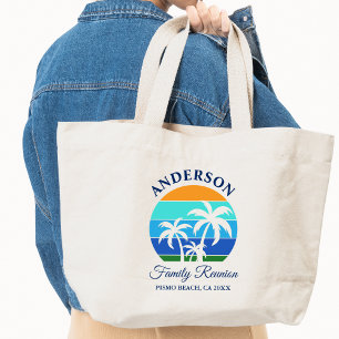 Family Wiedersehen Summer Beach Palmen Jumbo Stoffbeutel