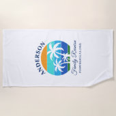 Family Wiedersehen Summer Beach Palmen Strandtuch (Vorderseite)