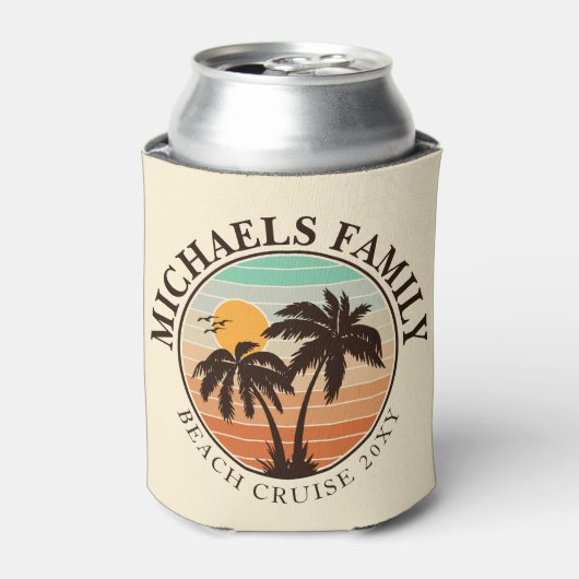 Family Wiedersehen Summer Sunset Beach Palm Trees  Dosenkühler (Kanne Vorderseite)