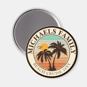 Family Wiedersehen Summer Sunset Beach Palm Trees  Magnet (Vorderseite/Rückseite)