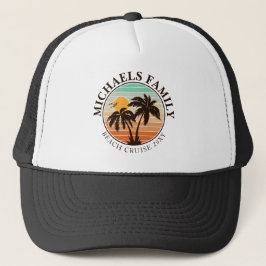 Family Wiedersehen Summer Sunset Beach Palm Trees  Truckerkappe