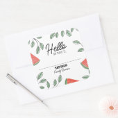 Family Wiedersehen Summer Tree Watermelon Name Quadratischer Aufkleber (Umschlag)