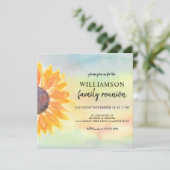 Family Wiedersehen Sunflower Einladung (Stehend Vorderseite)