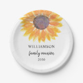 Family Wiedersehen Sunflower Pappteller (Vorderseite)