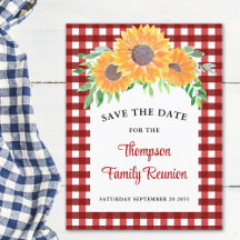 Family Wiedersehen Sunflower Save the Date