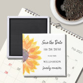 Family Wiedersehen Sunflower Save the Date Magnet