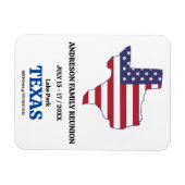 FAMILY WIEDERSEHEN TEXAS STAAT MAP USA Flag Magnet (Horizontal)