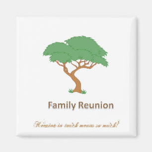 Family Wiedersehen Tree - 2" Square Magnet