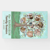 Family Wiedersehen Tree 8 Foto Collage Custom Part Banner (Horizontal)