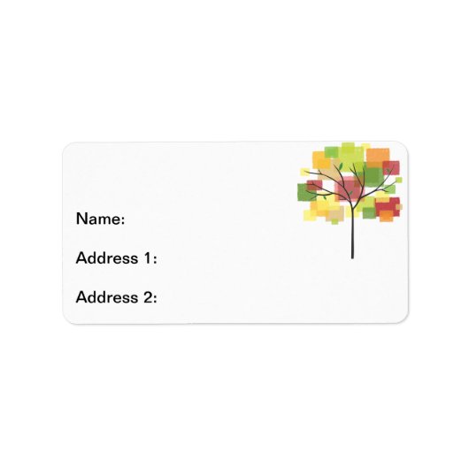 Family Wiedersehen Tree Adressaufkleber (Vorne)