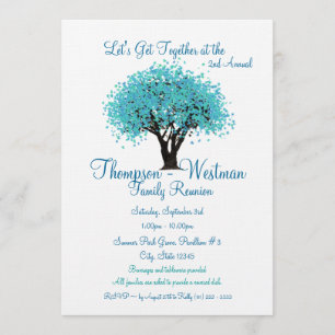 Family Wiedersehen Tree Einladung