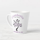 Family Wiedersehen Trendy Lila Blumenleuchten Milchtasse (Linke Ecke)