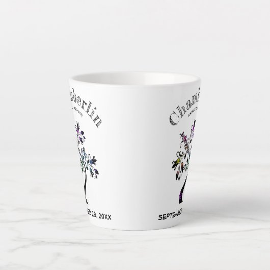 Family Wiedersehen Trendy Multicolor Blumenbaum Milchtasse (Vorderseite)