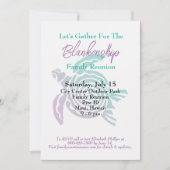 Family Wiedersehen Tribal Art Turtle Single Day Ev Einladung (Vorderseite)