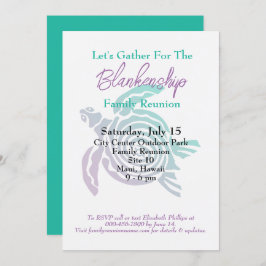 Family Wiedersehen Tribal Art Turtle Single Day Ev Einladung