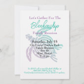 Family Wiedersehen Tribal Art Turtle Single Day Ev Einladung (Vorderseite)