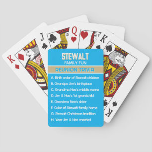Family Wiedersehen Trivia! Fun Custom Spielkarten