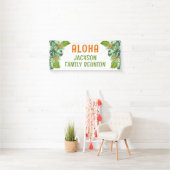 Family Wiedersehen Tropical Palm Aloha Luau Banner (Insitu)