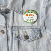 Family Wiedersehen Tropical Palm Aloha Watercolor Button (Beispiel)