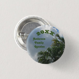 Family Wiedersehen Tropical Palm Tree Beach Urlaub Button