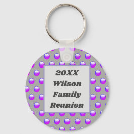 Family Wiedersehen Vibranly Lila Polka Dot Keepake Schlüsselanhänger