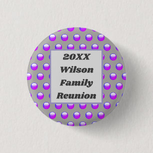 Family Wiedersehen Vibrann Lila Polka Dot Pattern Button