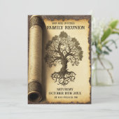 Family Wiedersehen - Vintage Treppenrolle Einladung (Stehend Vorderseite)