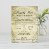 Family Wiedersehen - Vintager Familienbaum Einladung (Stehend Vorderseite)