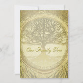 Family Wiedersehen - Vintager Familienbaum Einladung (Rückseite)