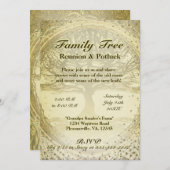 Family Wiedersehen - Vintager Familienbaum Einladung (Vorne/Hinten)