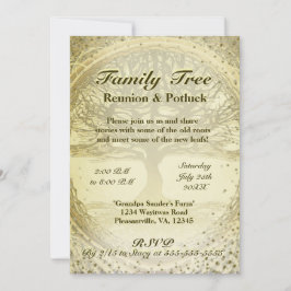 Family Wiedersehen - Vintager Familienbaum Einladung