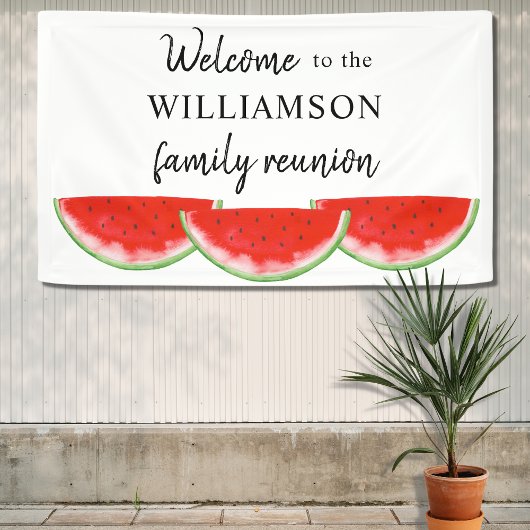 Family Wiedersehen Watermelon Begrüßungsbanner Banner