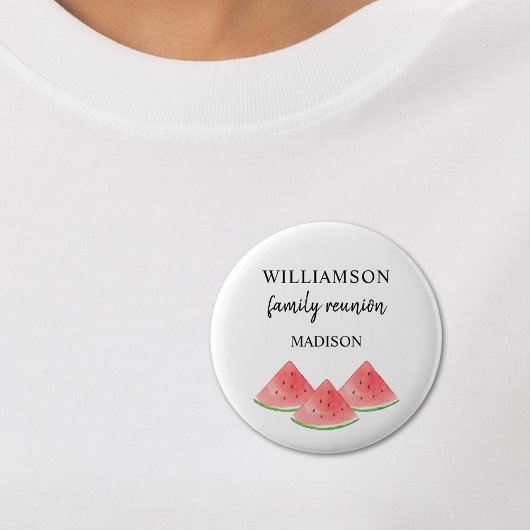 Family Wiedersehen Watermelon Individuelle Name Ta Button