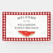Family Wiedersehen Watermelon Willkommen Banner (Horizontal)