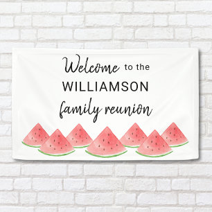 Family Wiedersehen Watermelon Willkommen Banner