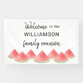 Family Wiedersehen Watermelon Willkommen Banner (Horizontal)