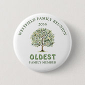 Family Wiedersehen Woodland Tree Oldest Member Awa Button (Vorderseite)